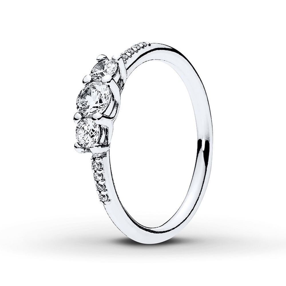 Clear Three-Stone Ring